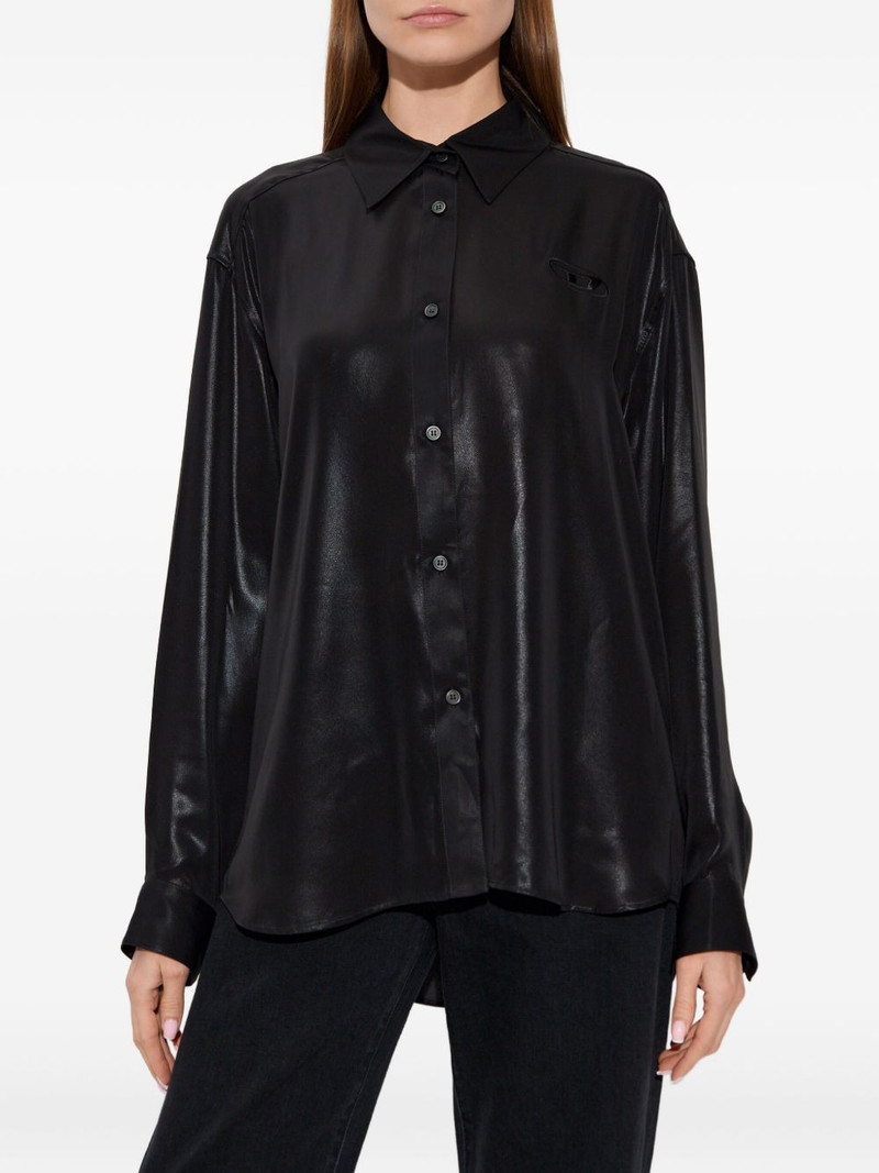 C-Simplier buttoned logo shirt 3