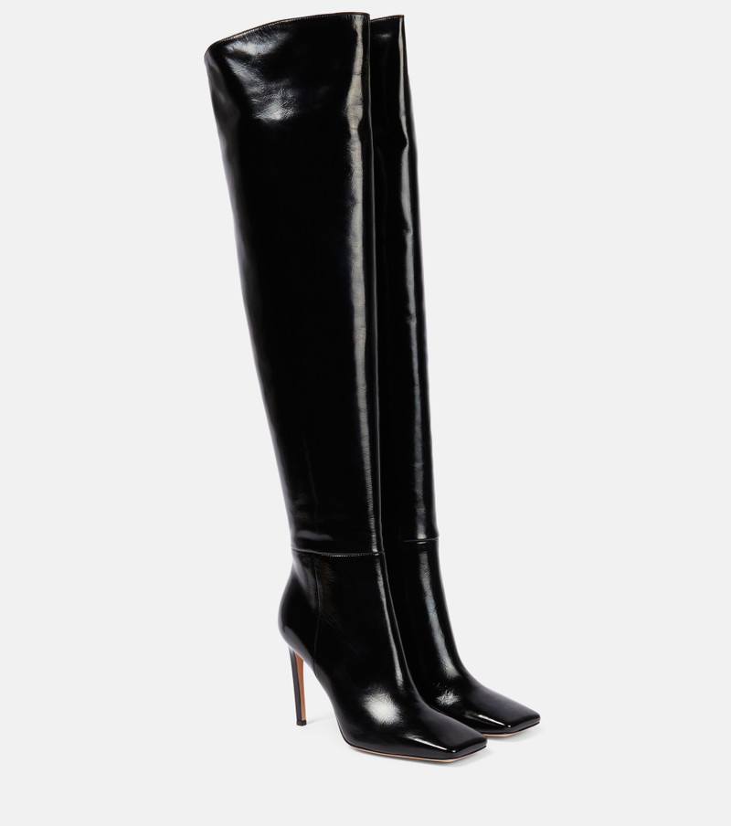 Christina leather over-the-knee boots 1