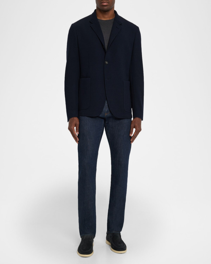 Canali Men's Wool and Cotton Jersey Textured Blazer outlook