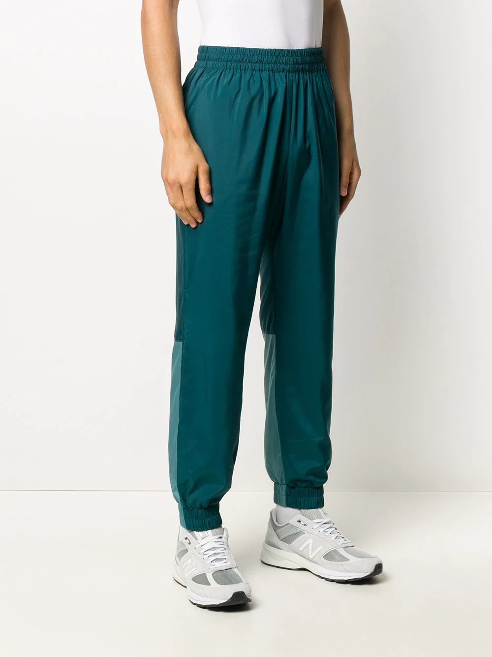 two-tone tapered track pants - 3