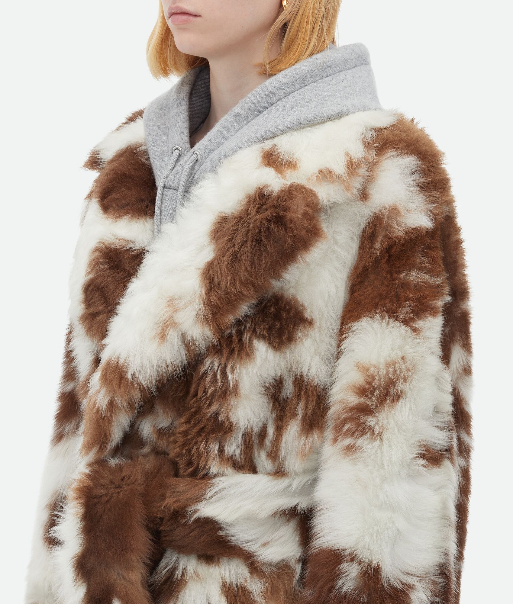 Spotted Shearling Coat - 5
