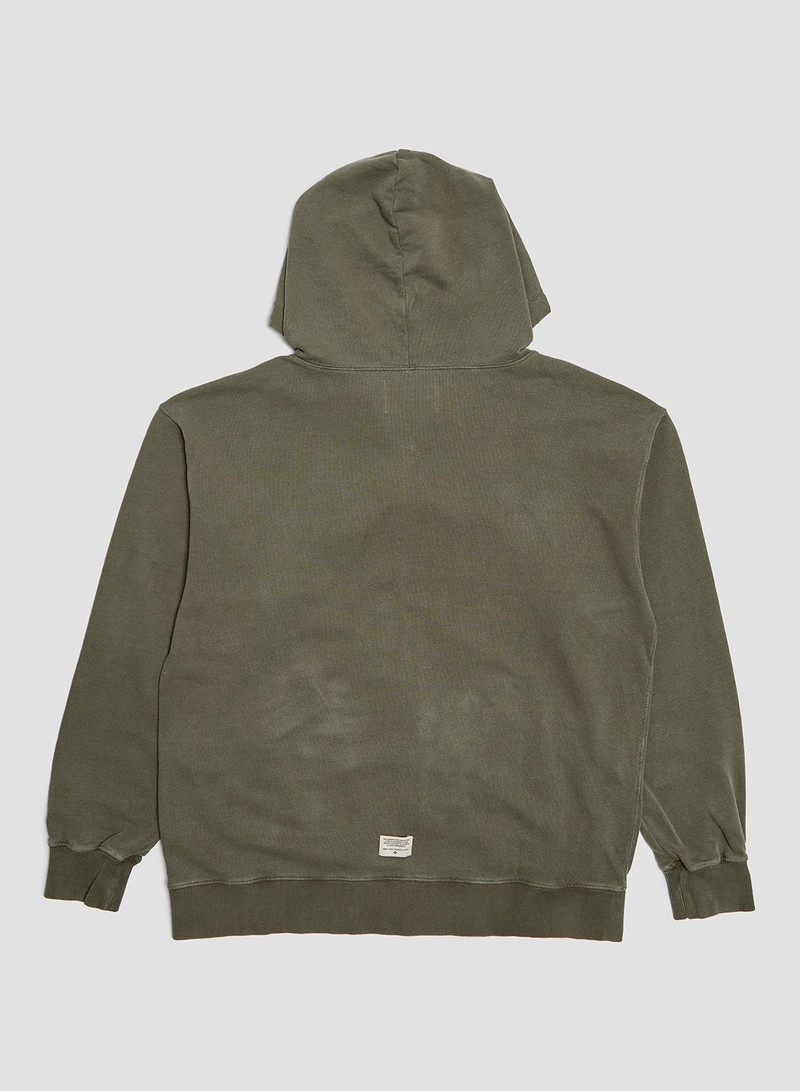 Embroidered Arrow Zip Hoodie in USMC Green 3