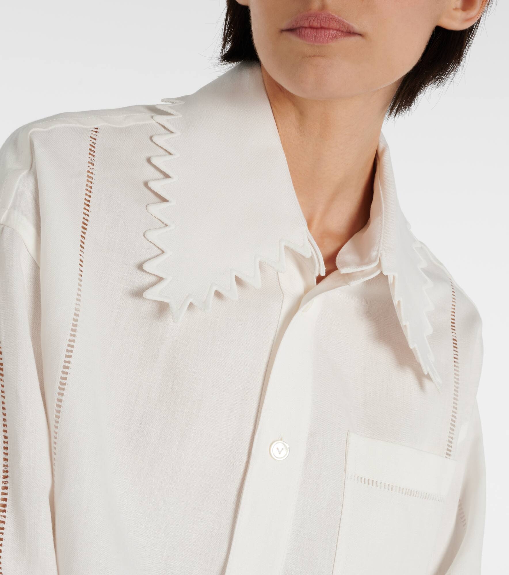 Oversized linen shirt - 4