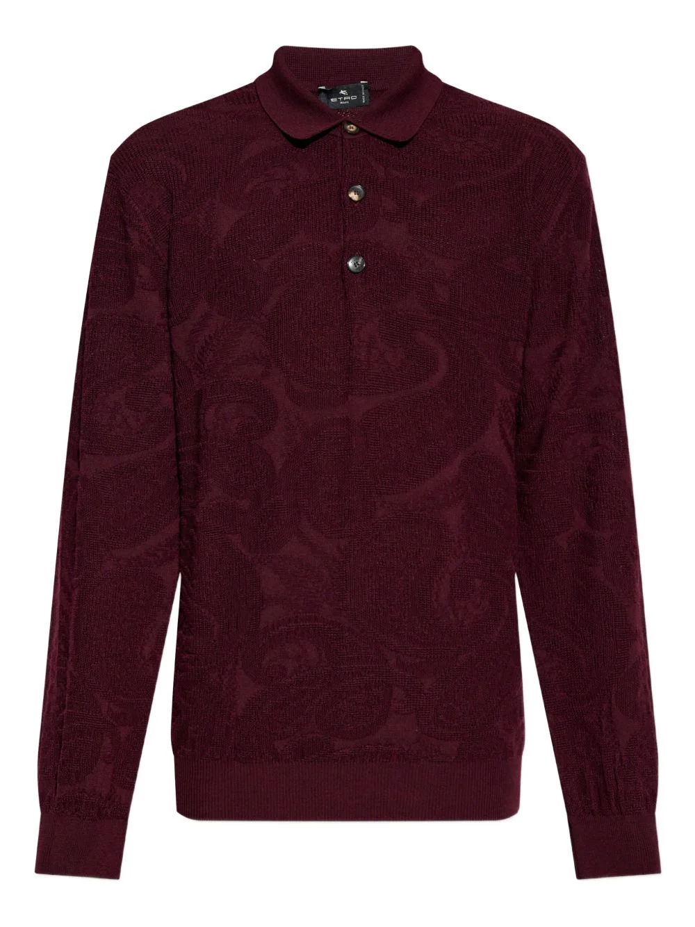 textured polo shirt - 1