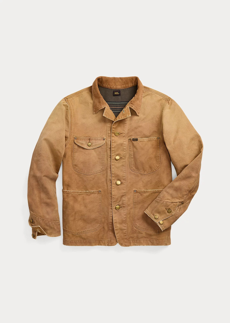 Corduroy-Collar Canvas Jacket 1