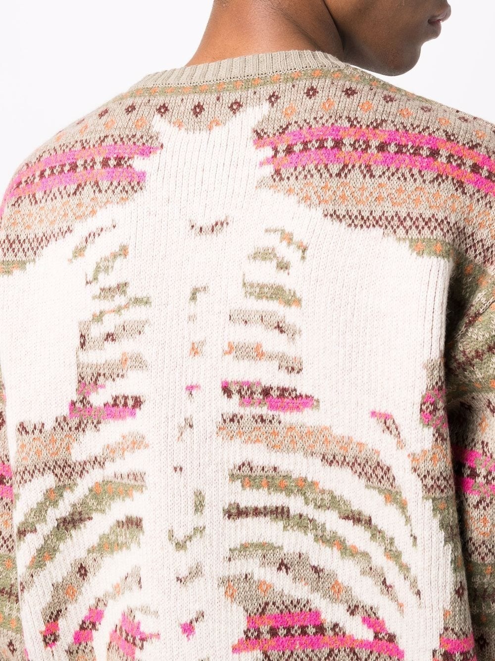 Bone patterned-knit jumper - 5