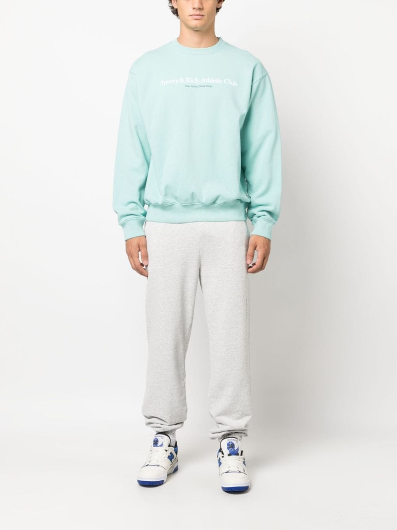 Sporty & Rich logo-print cotton sweatshirt outlook