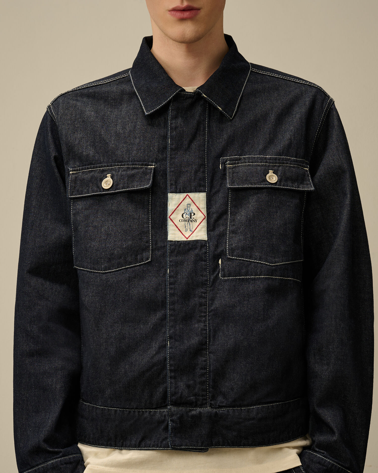 3/1 Hand Plated Denim Short Jacket - 5