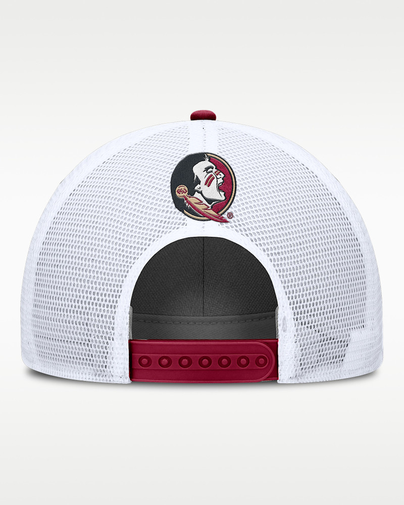 Nike Florida State On-Field Rise Men's Nike College Trucker Adjustable Hat outlook