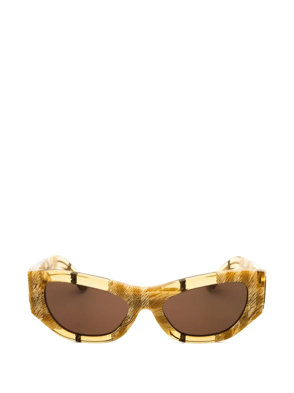 Check-print cat-eye sunglasses - 1
