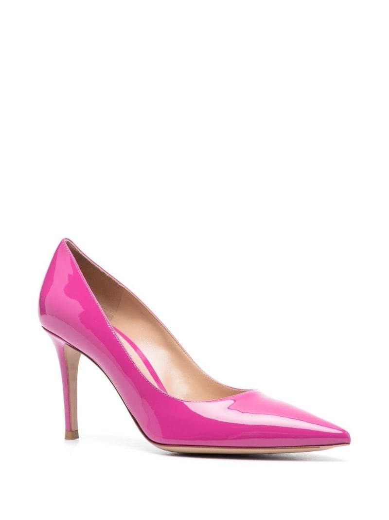 85mm patent heeled pumps - 2