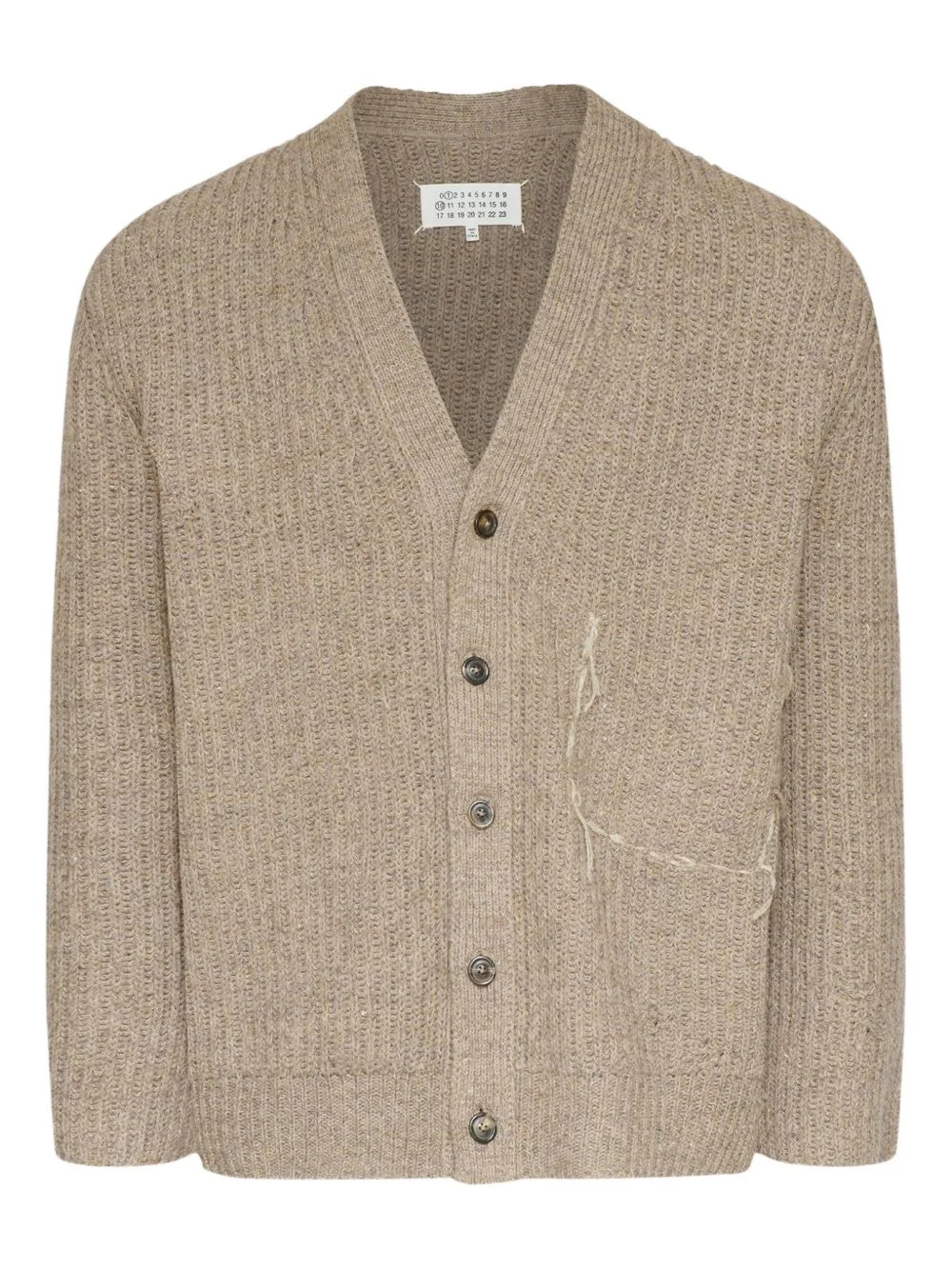 button-up textured cardigan - 1