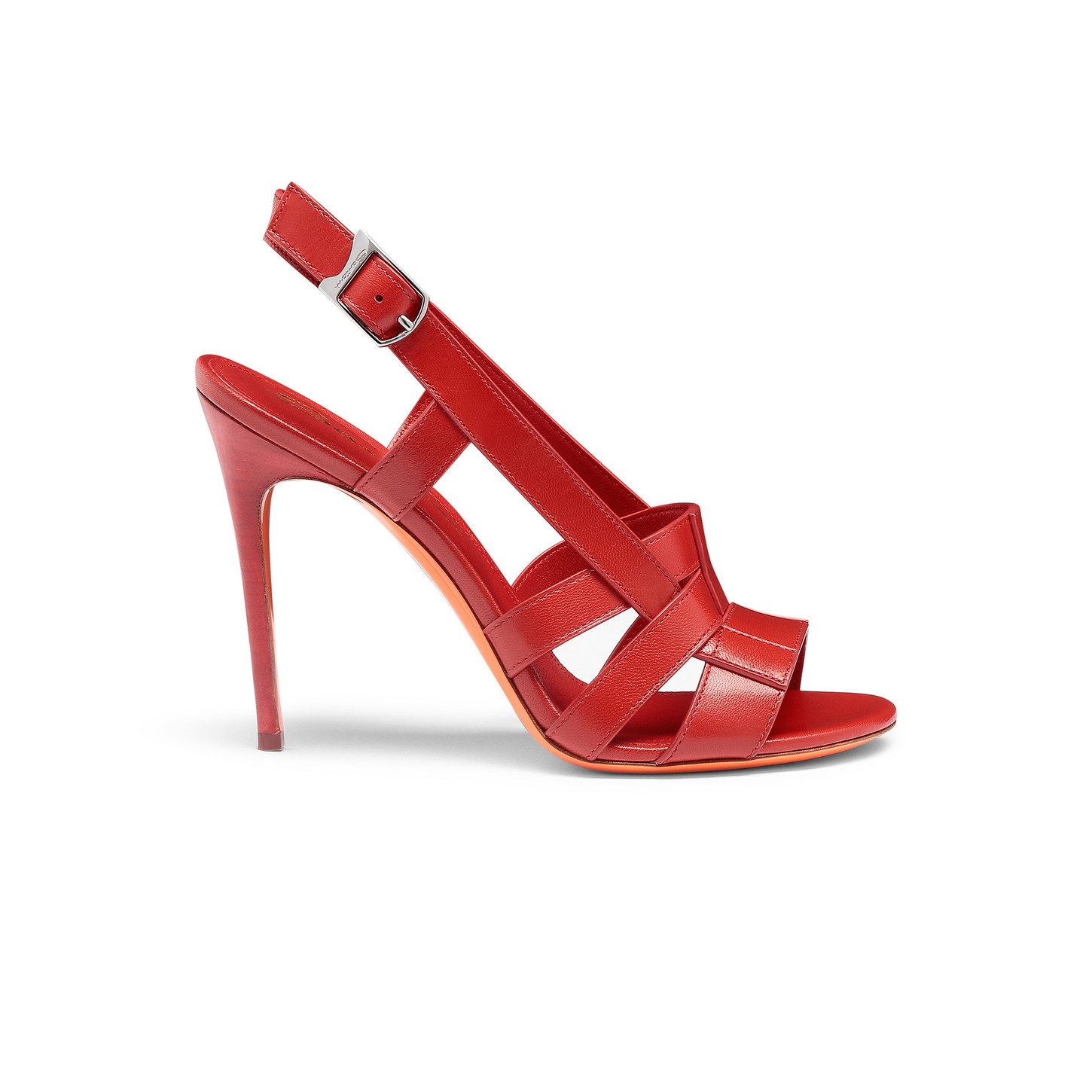 Women's red leather high-heel Beyond sandal - 1