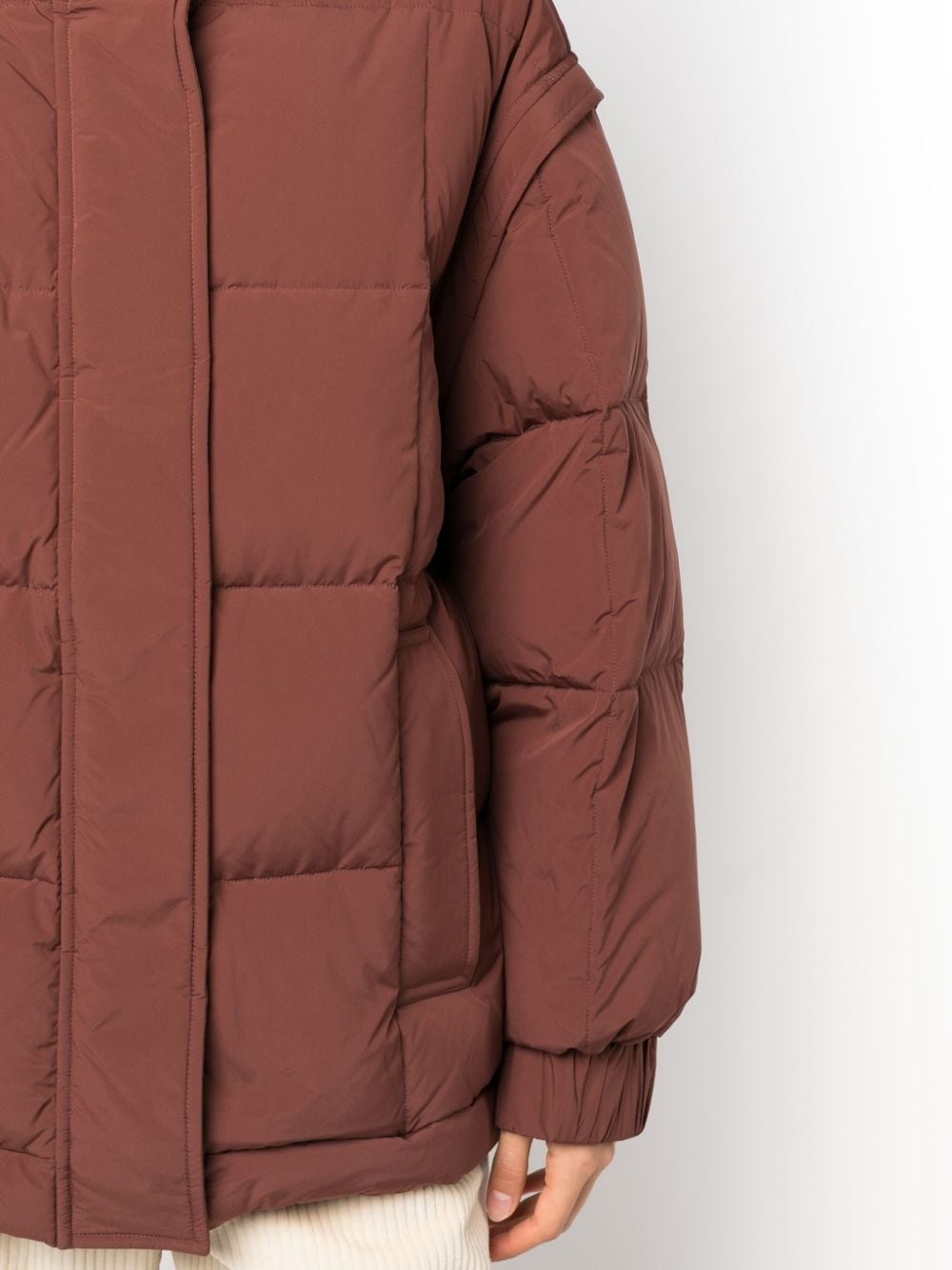 detachable-sleeve padded jacket - 5