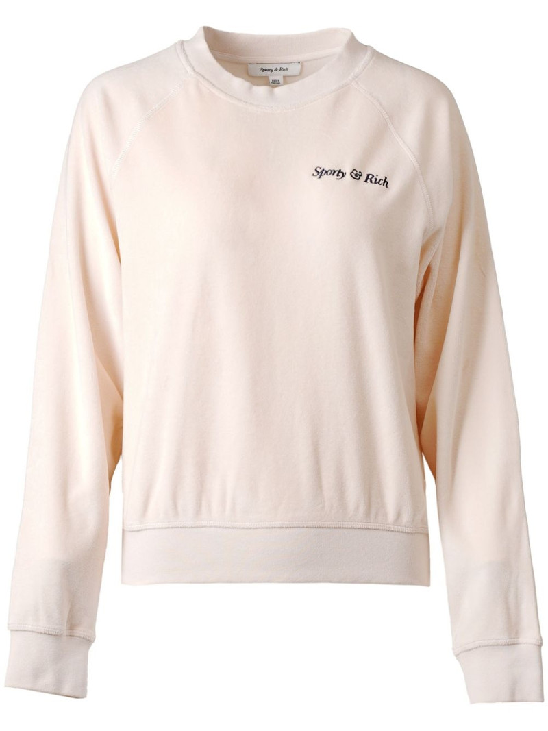 logo-embroidered cotton sweatshirt 1