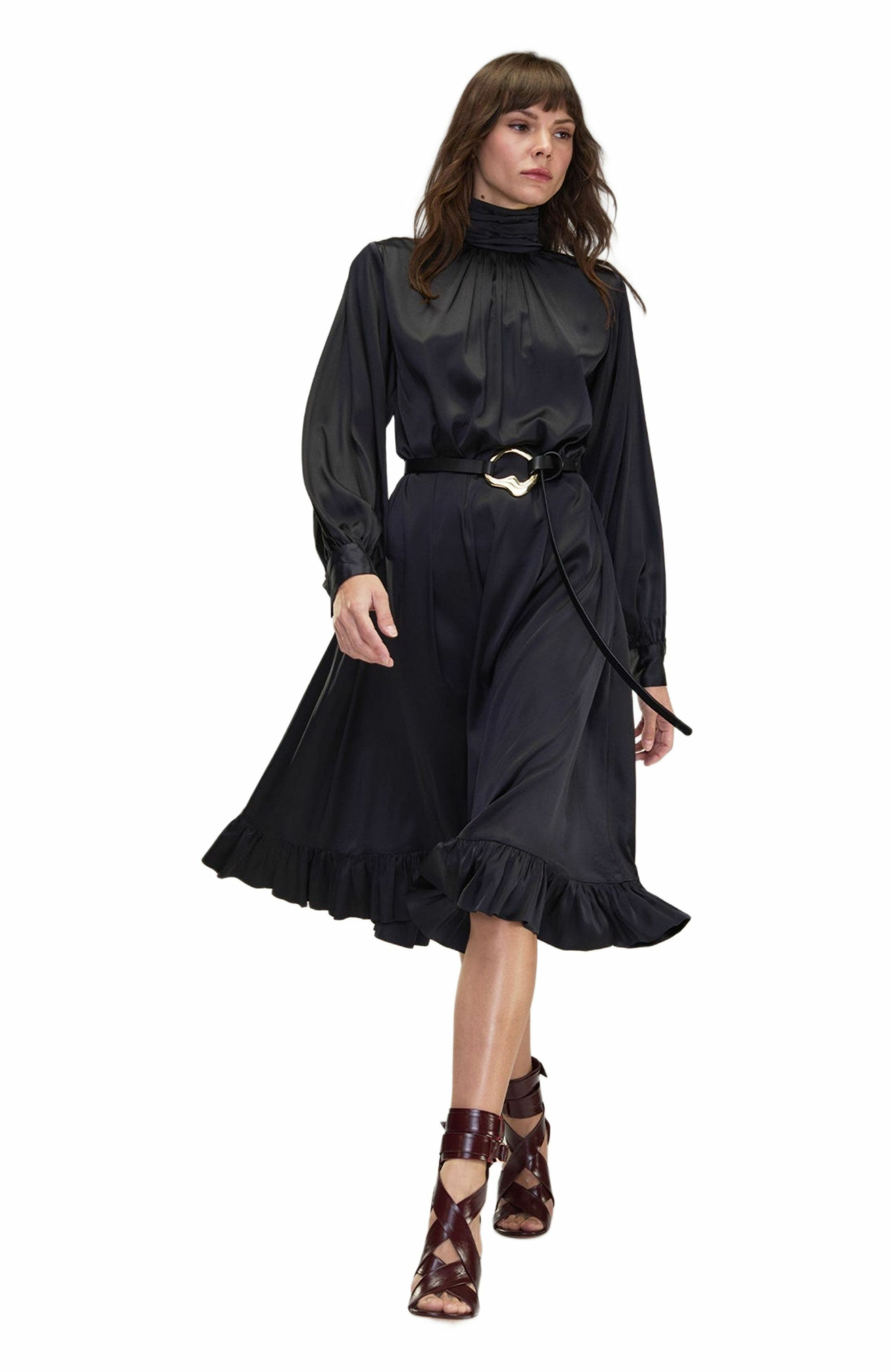 Cynthia Rowley Monroe Silk Charmeuse Dress in Black at Nordstrom - 3