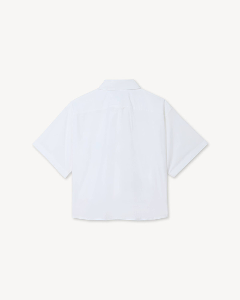 KENZO 'Boke Flower 2.0' embroidered short slevee shirt in cotton poplin outlook