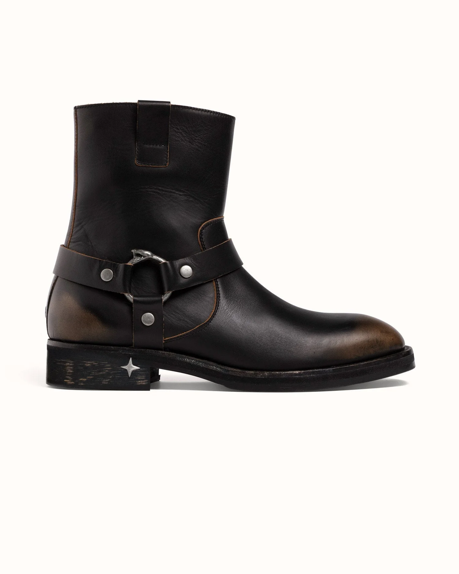 Harley Black Distressed Biker Boot - Women's - 1