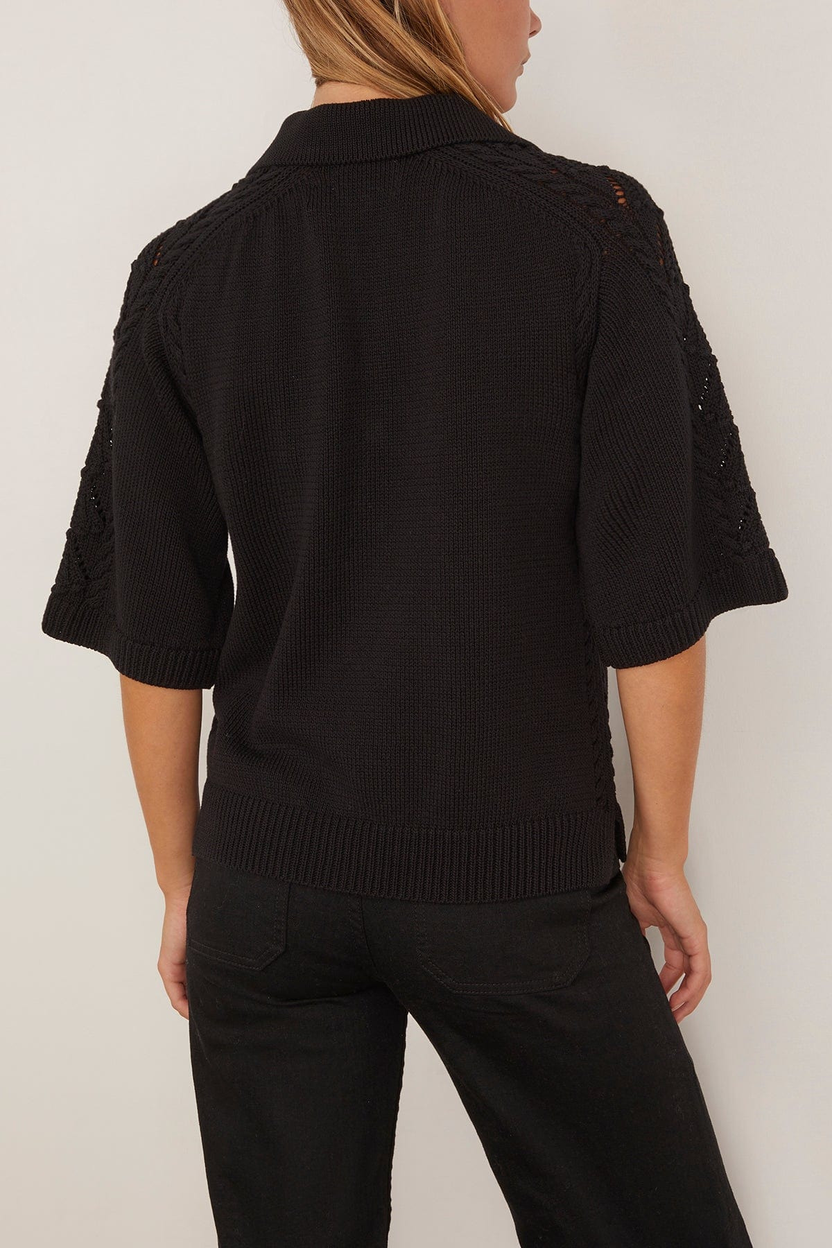 Kina Polo Sweater in Black - 4
