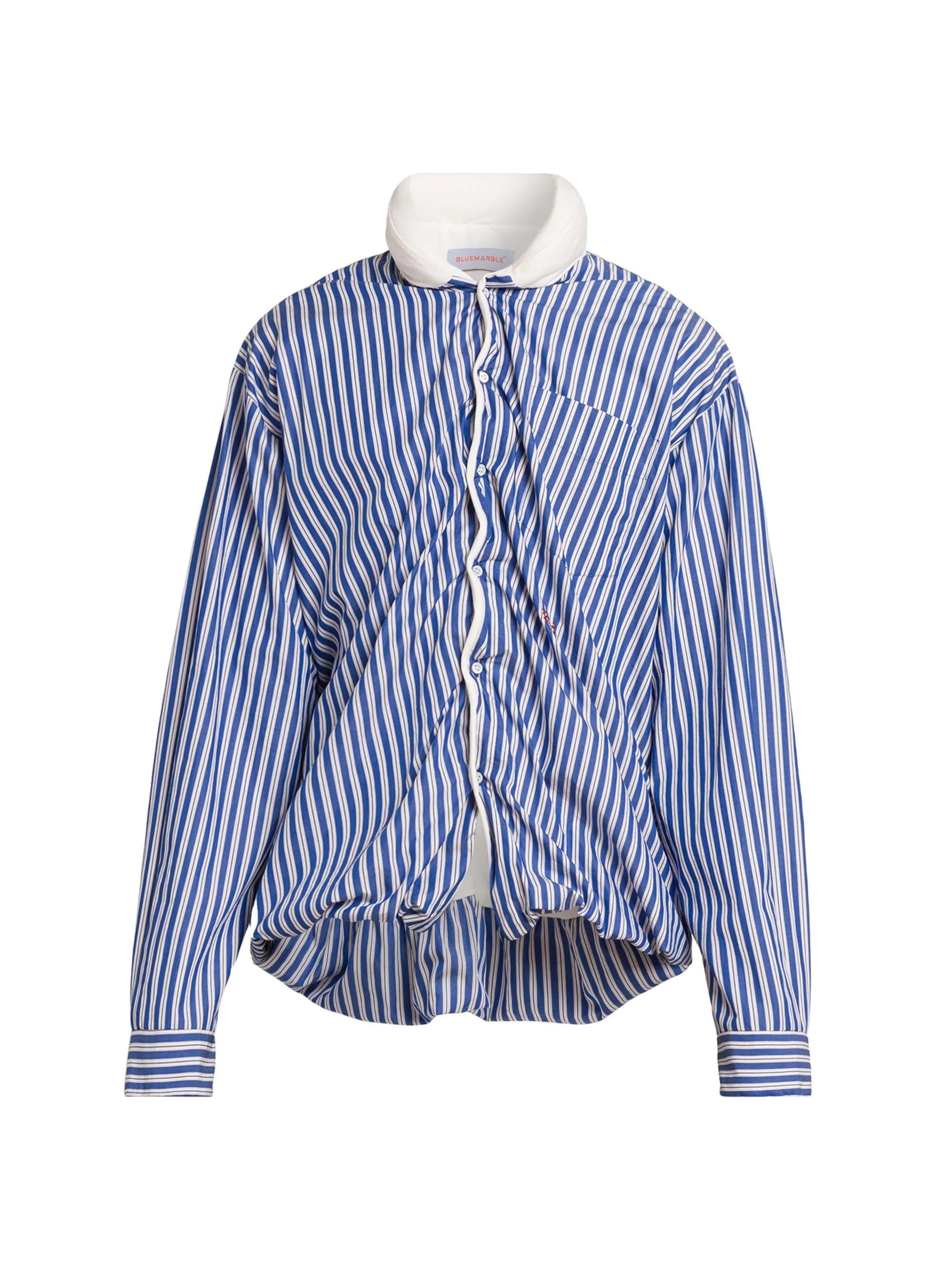 Men's Striped Pillow Shirt - Blue - 1