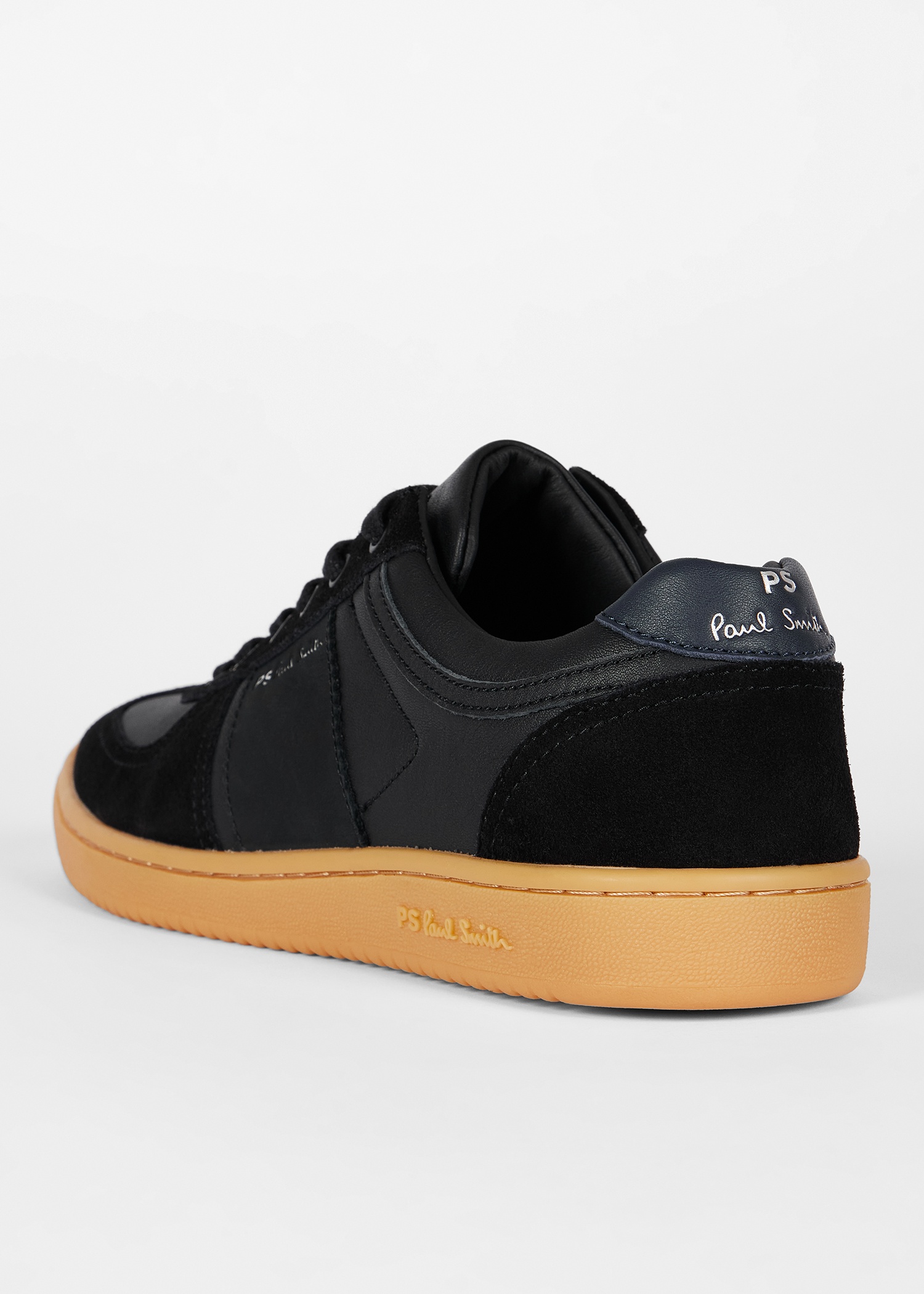 Black Leather 'Roberto' Trainers - 3