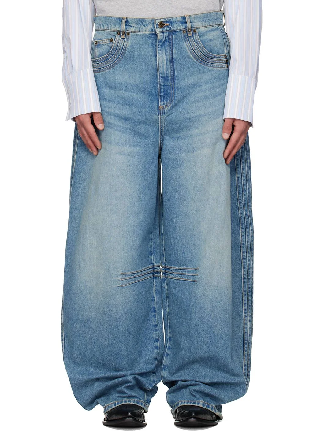 Blue Overscaled Jeans - 1