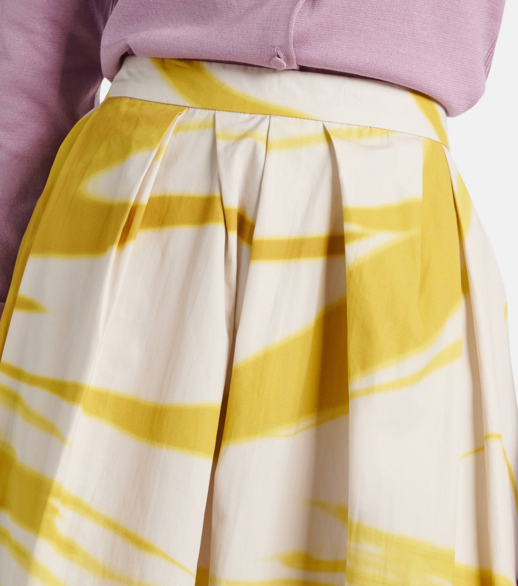 Printed cotton midi skirt - 4