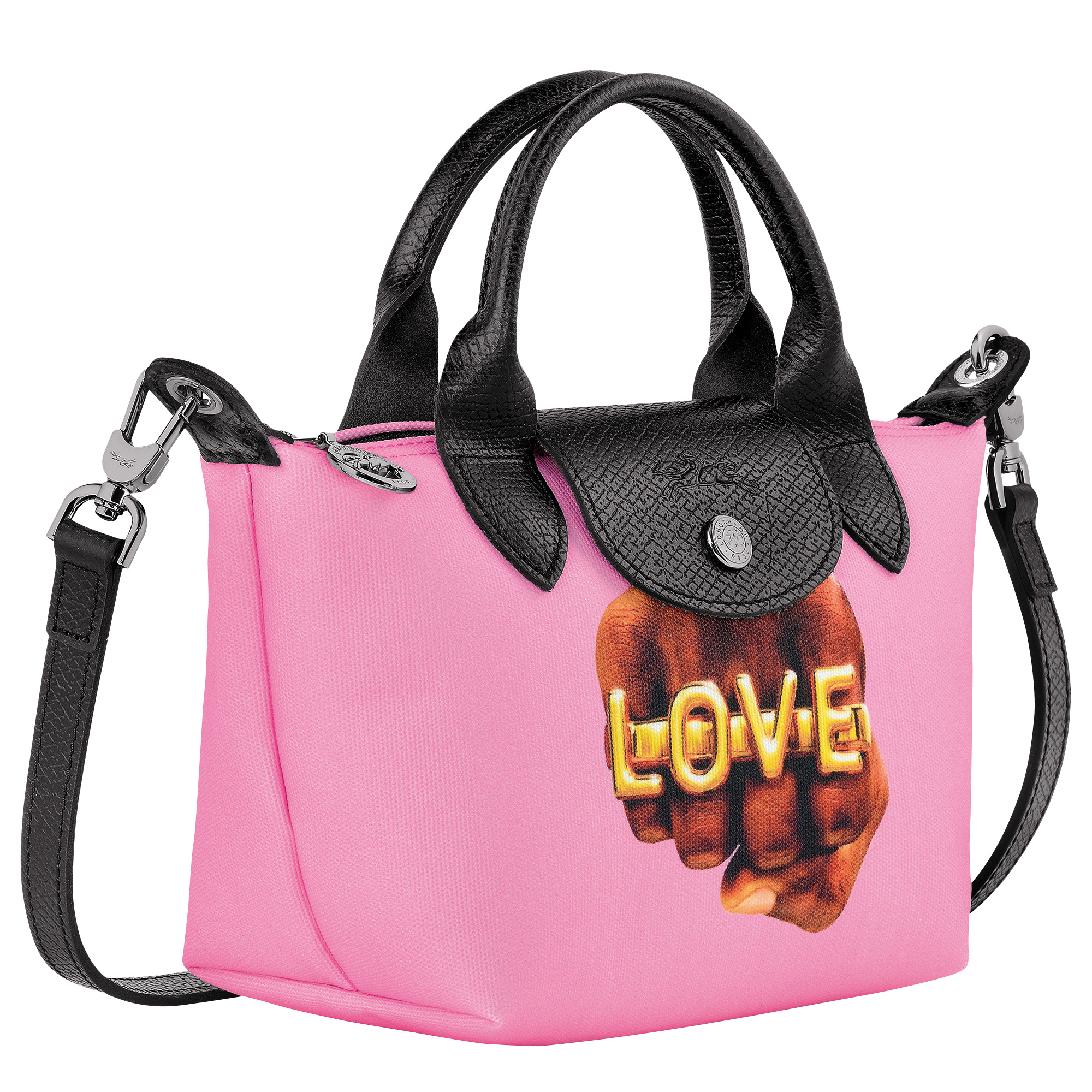 Longchamp x ToiletPaper XS Handbag Pink - Canvas - 3