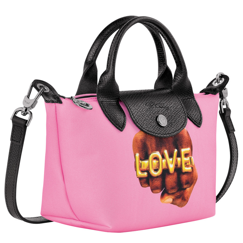 Longchamp x ToiletPaper XS Handbag Pink - Canvas 3