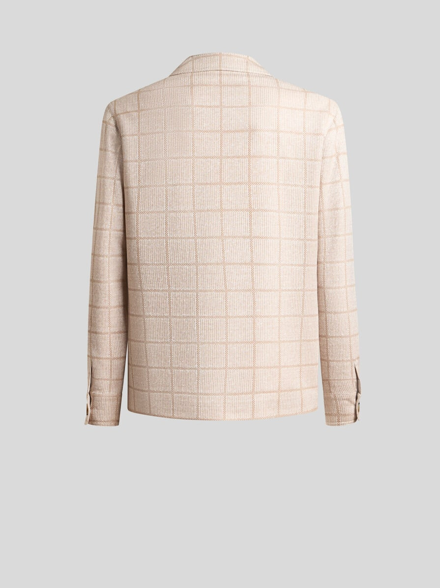 LINEN-BLEND JERSEY SHACKET - 5