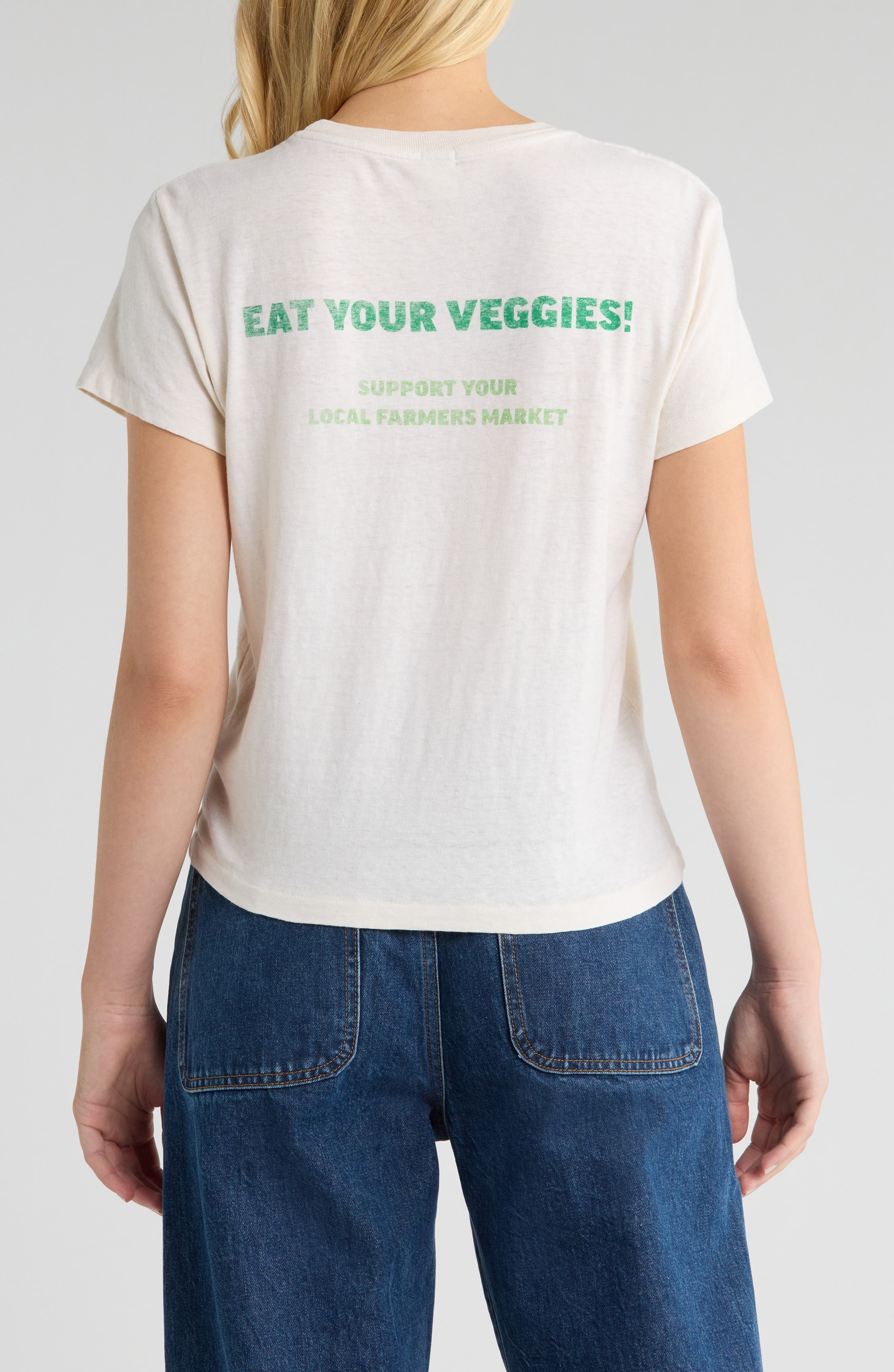 Re/Done Artichoke Cotton Graphic T-Shirt in Vintage White at Nordstrom - 2