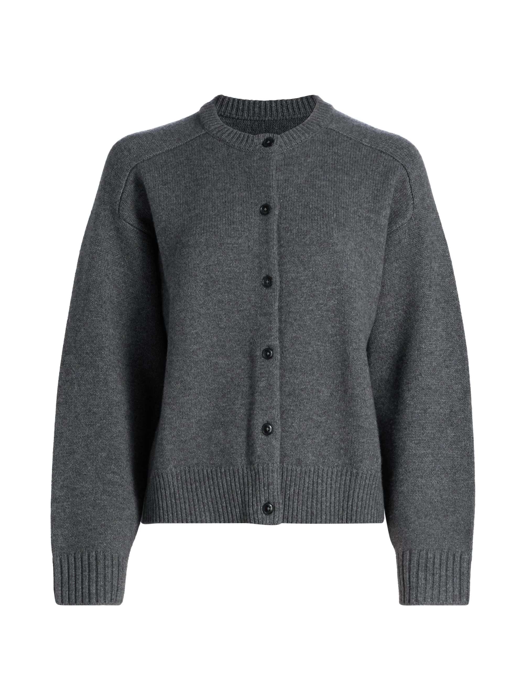 Women's Aidar Wool-Cashmere Cardigan - Anthracite Melange - 1