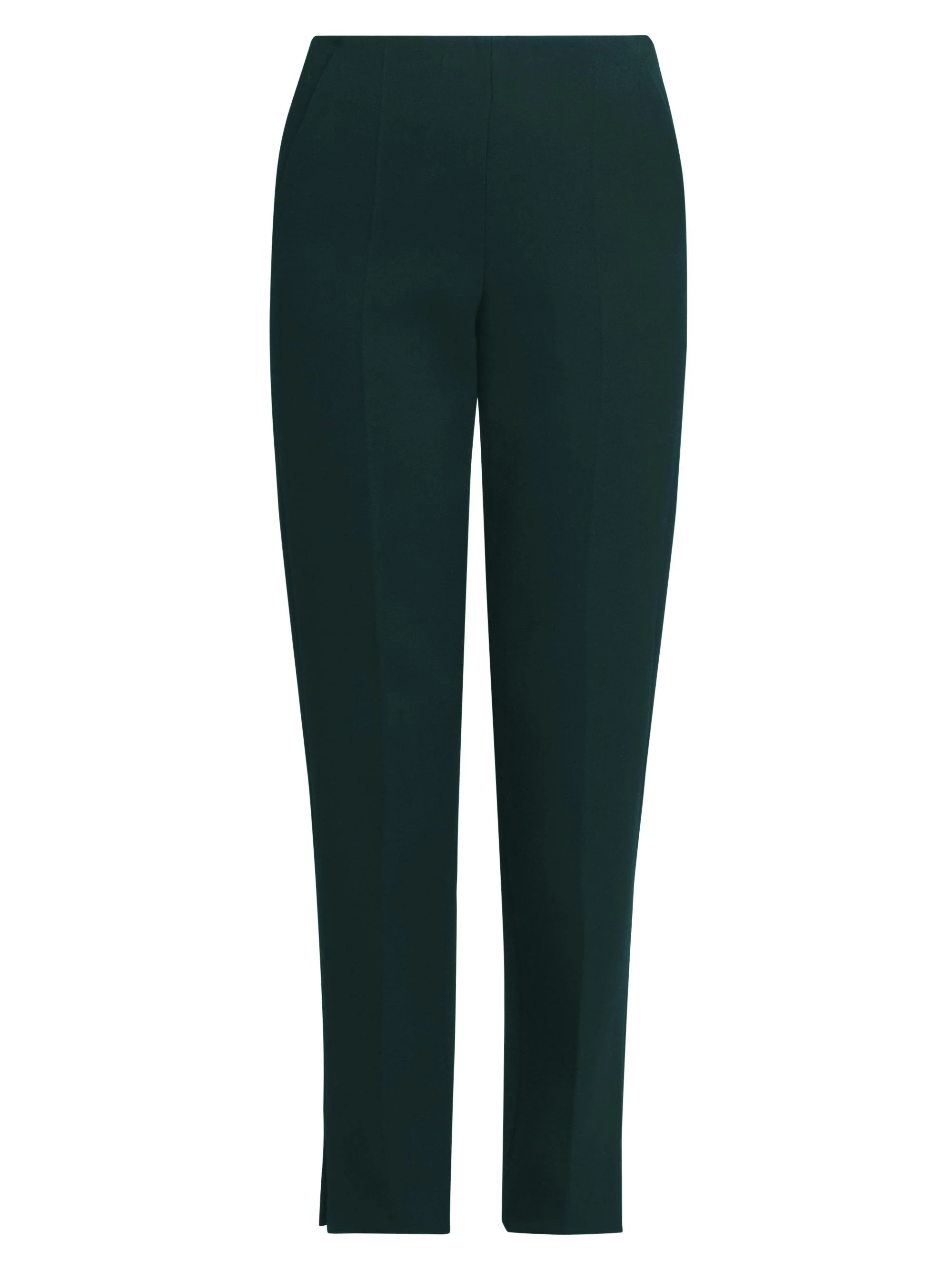 Women's Stretch Wool Straight Pants - Emerald - 1