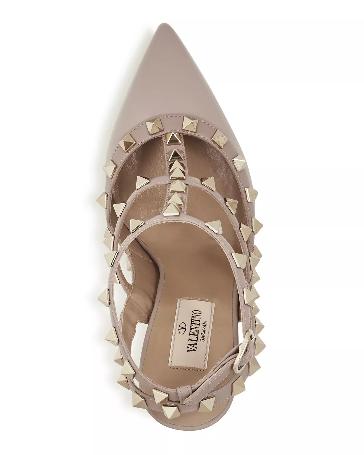 Women's Rockstud Cage Leather Pumps with Studs - 4