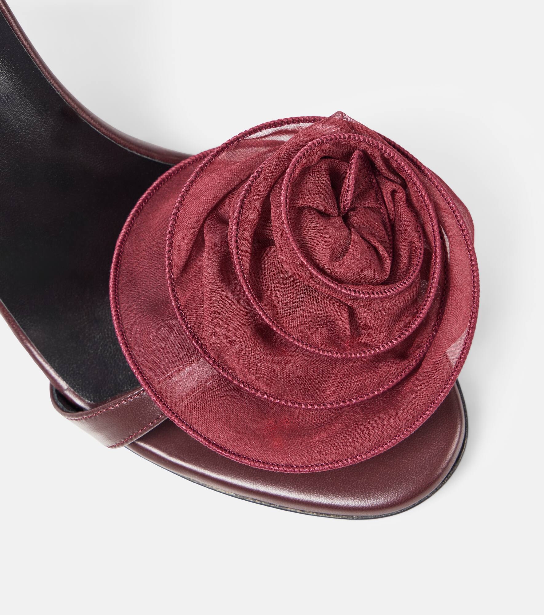 90 floral-appliqué leather sandals - 5