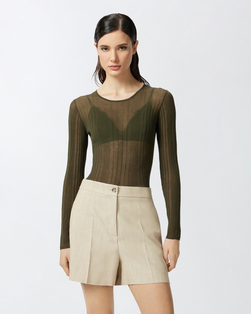 PINKO SEMI-TRANSPARENT RIBBED SWEATER outlook