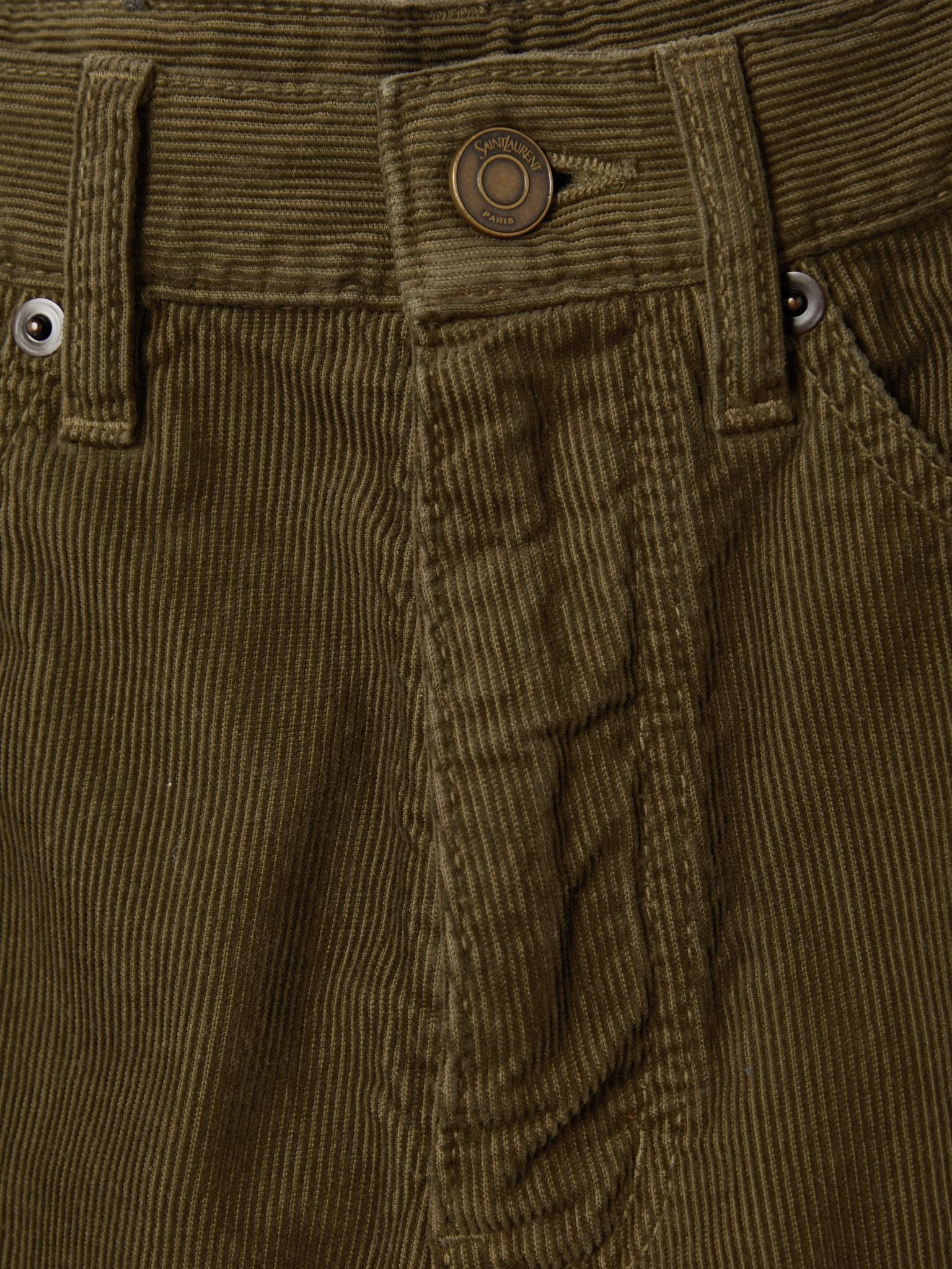Clyde cotton-corduroy slim-leg pants Green - 5