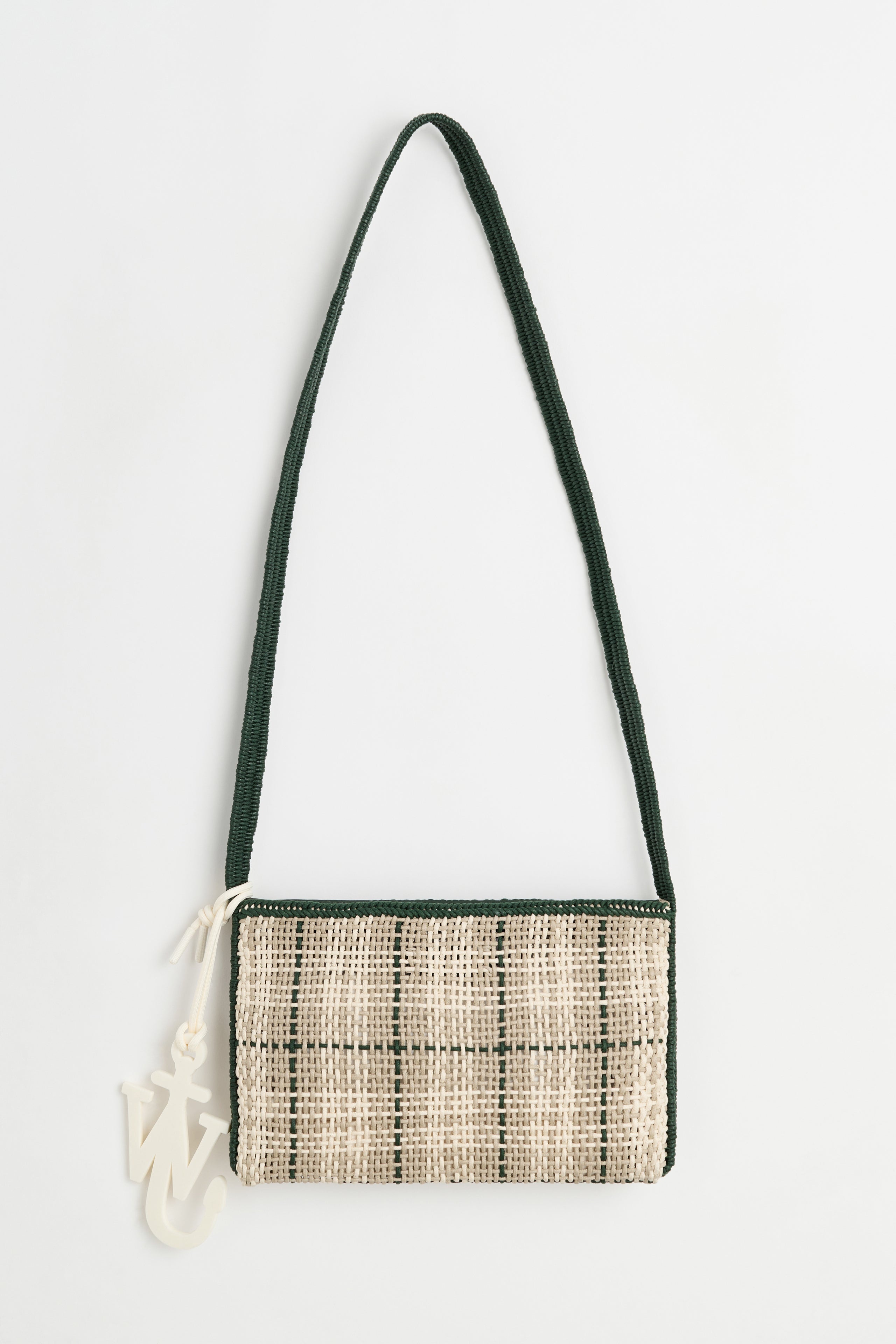 JW ANDERSON CHECKED MARKET BAG GREY / GREEN - 2
