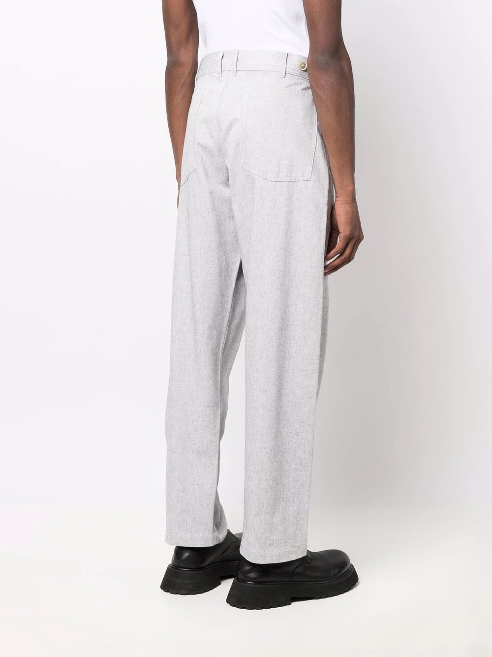 panelled straight-leg trousers - 4