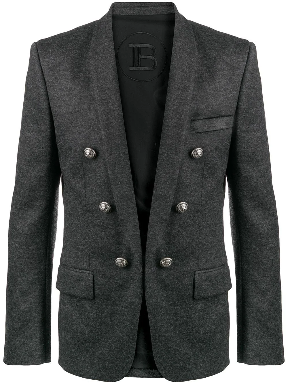 decorative button blazer - 1