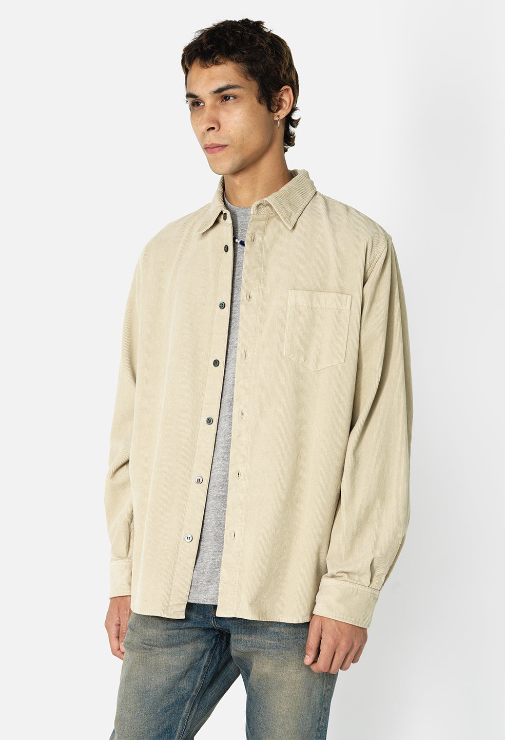 CORDUROY CLOAK BUTTON UP - 7