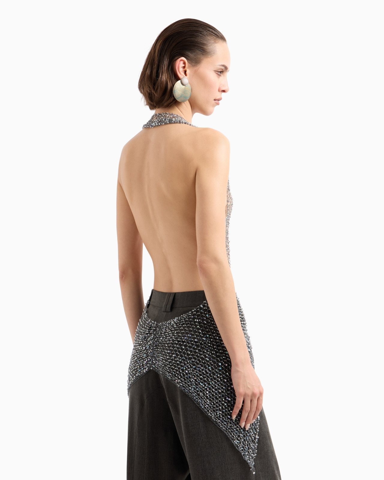 MESH TOP WITH BEAD EMBROIDERY - 2
