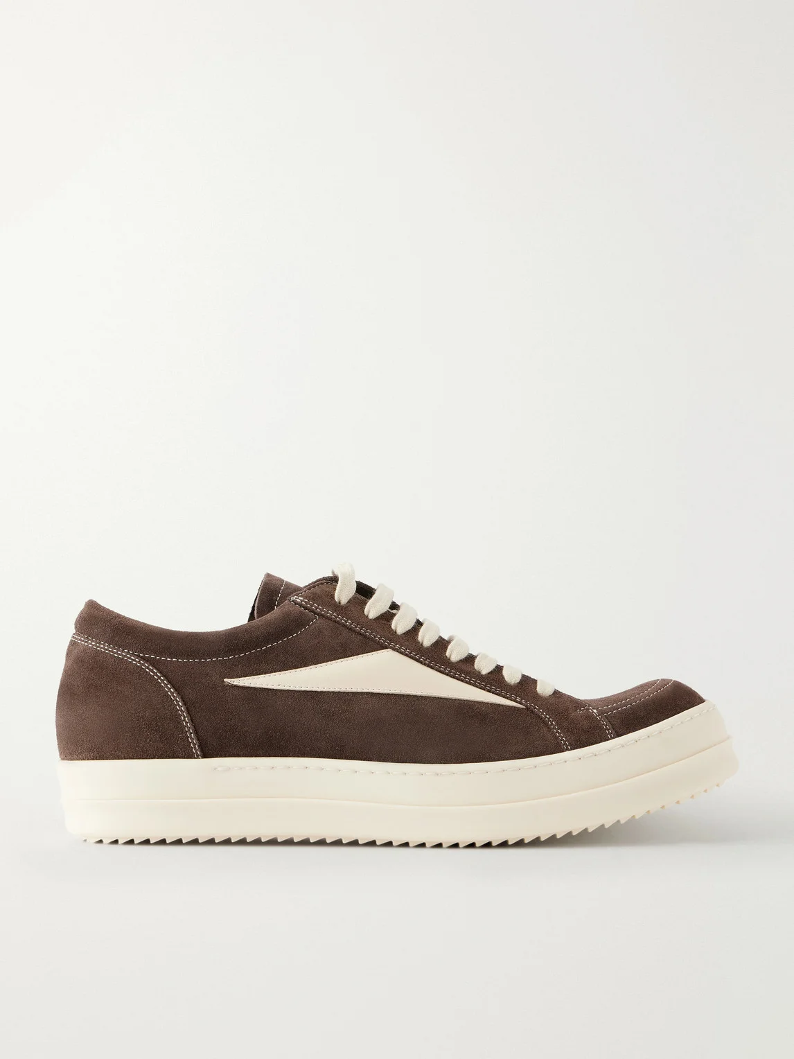 Vintage Full-Grain Leather-Trimmed Suede and Rubber Sneakers - 1