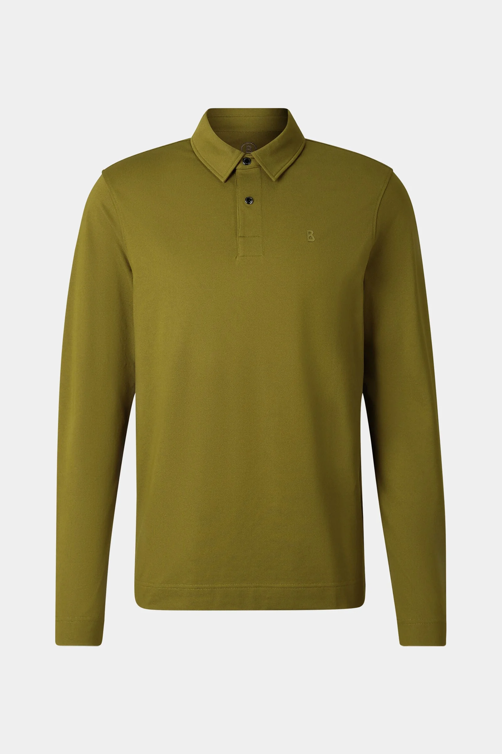 Timon polo long-sleeved top in Olive - 1