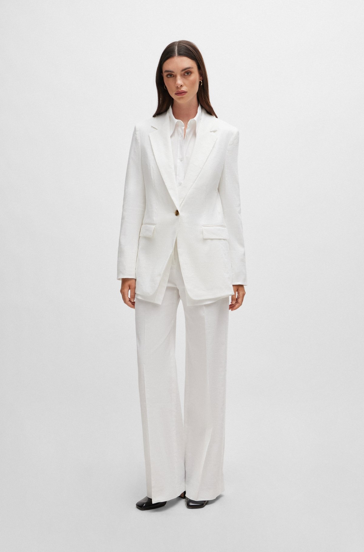 REGULAR-FIT JACKET IN A LINEN BLEND - 3