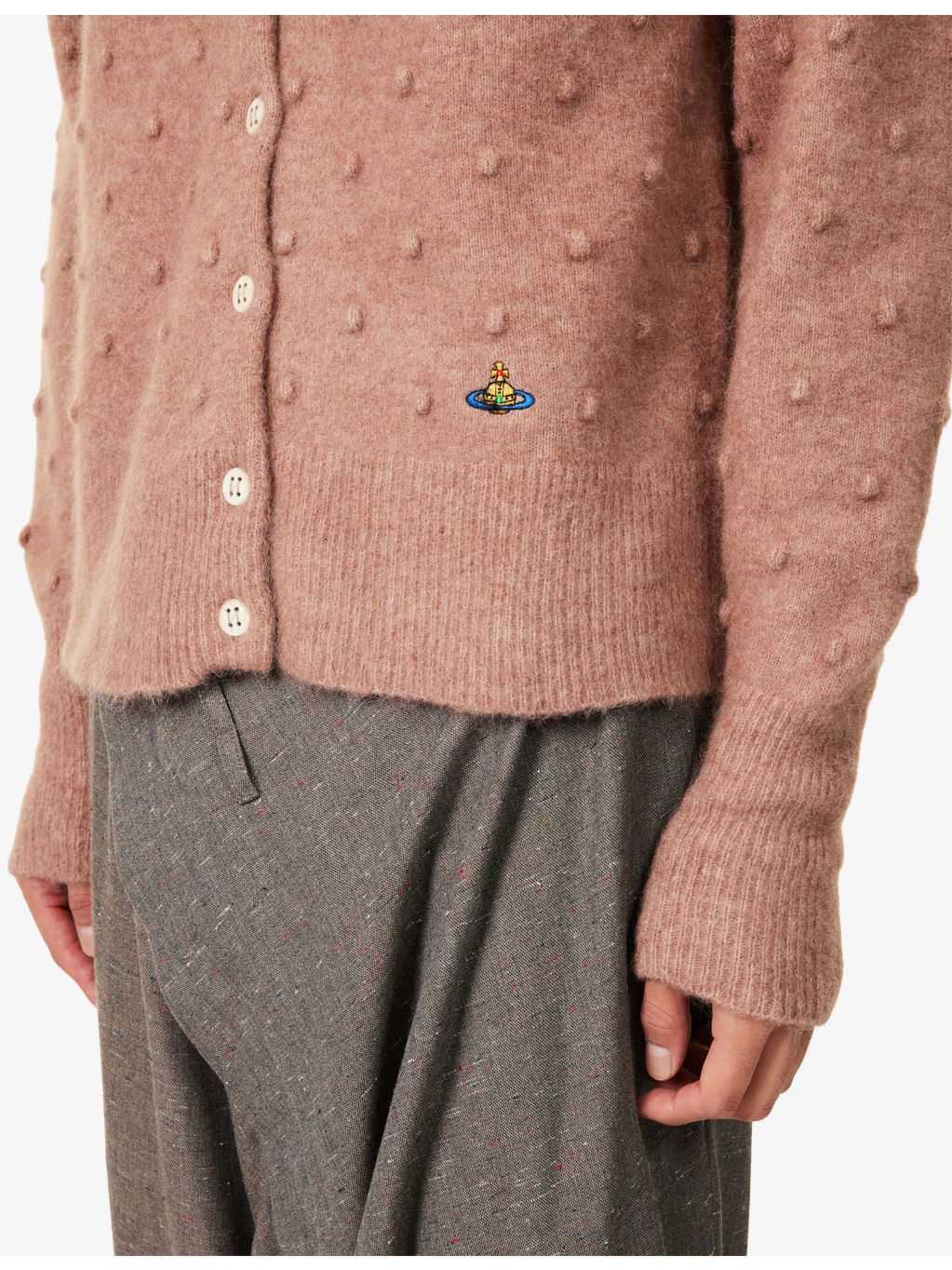 Rubina Orb-Embroidery Stretch-Wool Blend Cardigan - 5