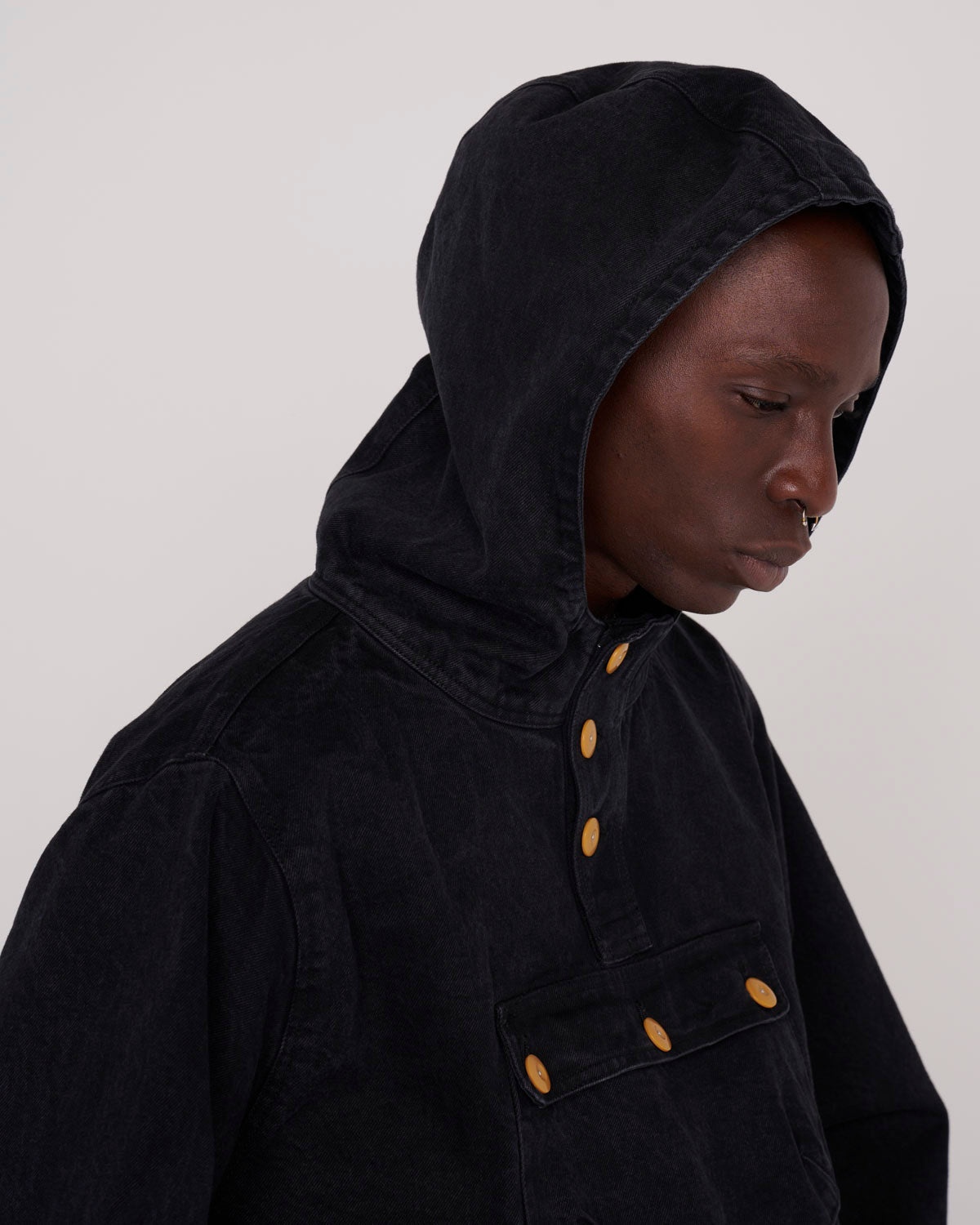 Denim Smock - Black - 8
