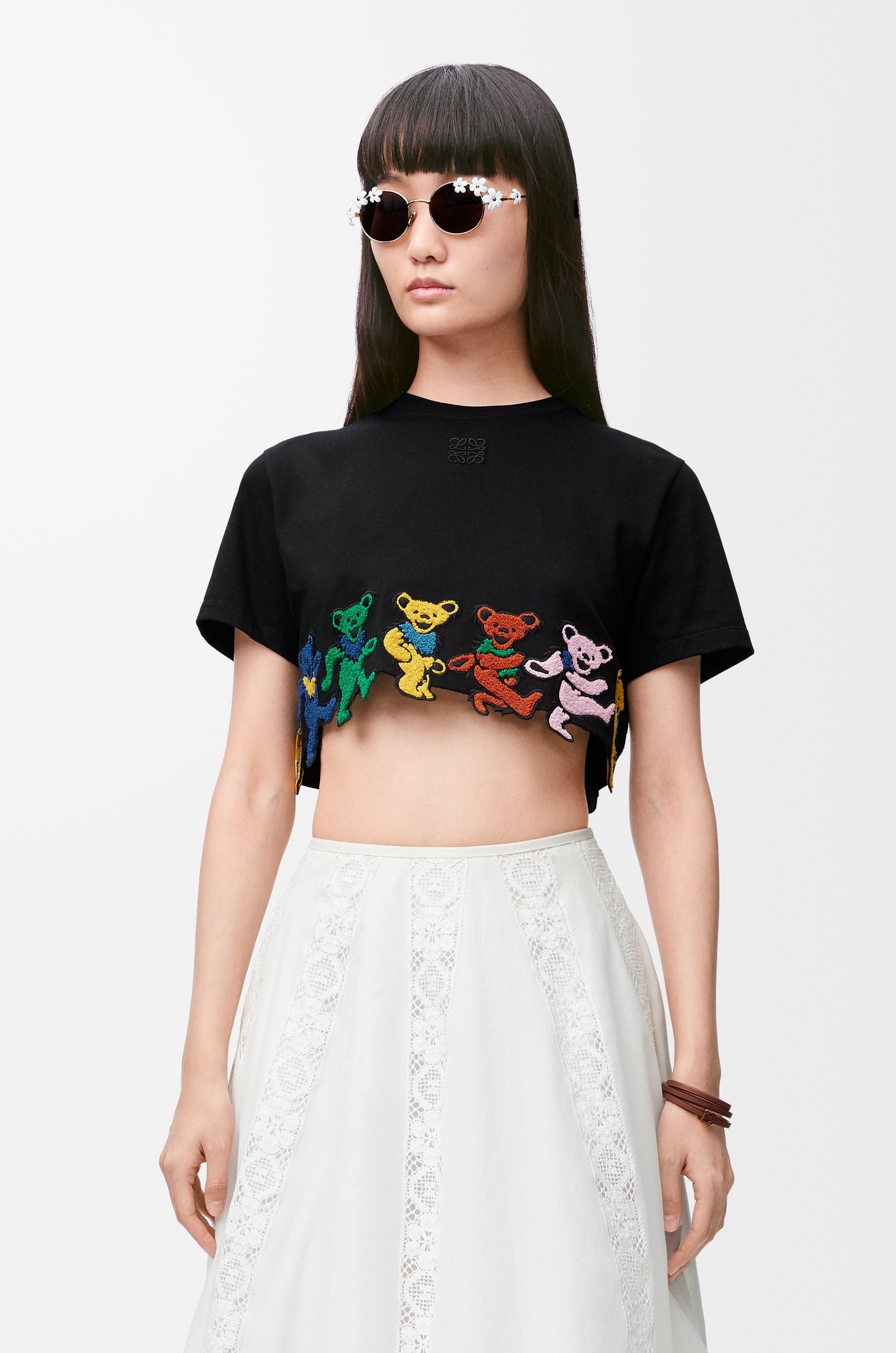 Cropped T-shirt in cotton - 3