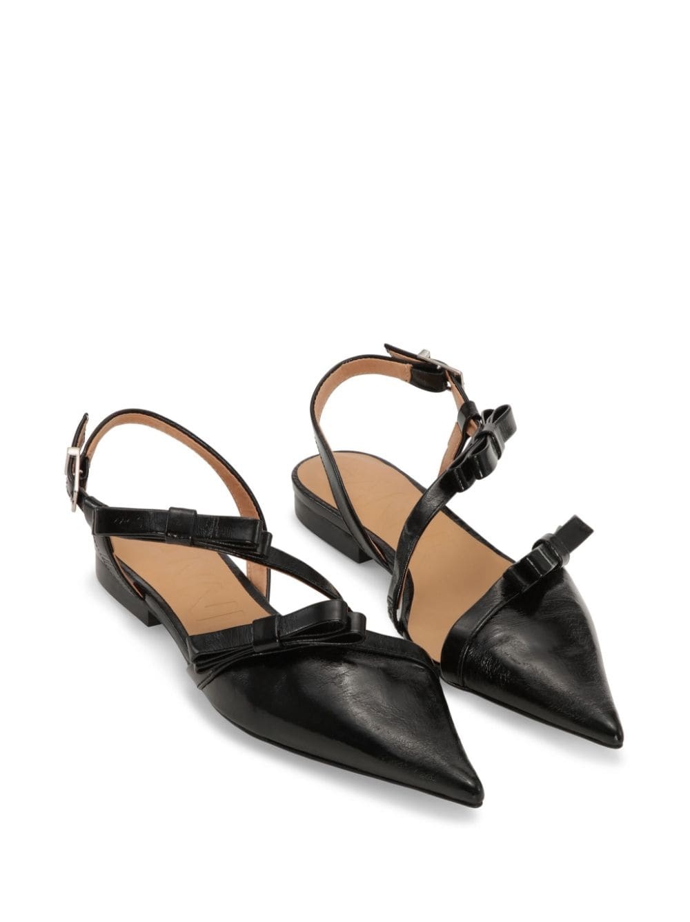 bow-detail slingback ballerina shoes - 2