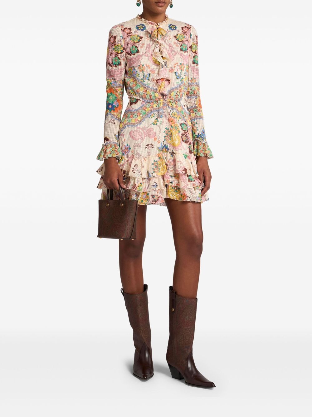 ruffled mini dress - 2